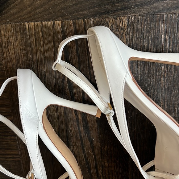 AUTHENTIC Very good condition BOTTEGA VENETA White Nappa Leather heels size 37.5 - Picture 9 of 16